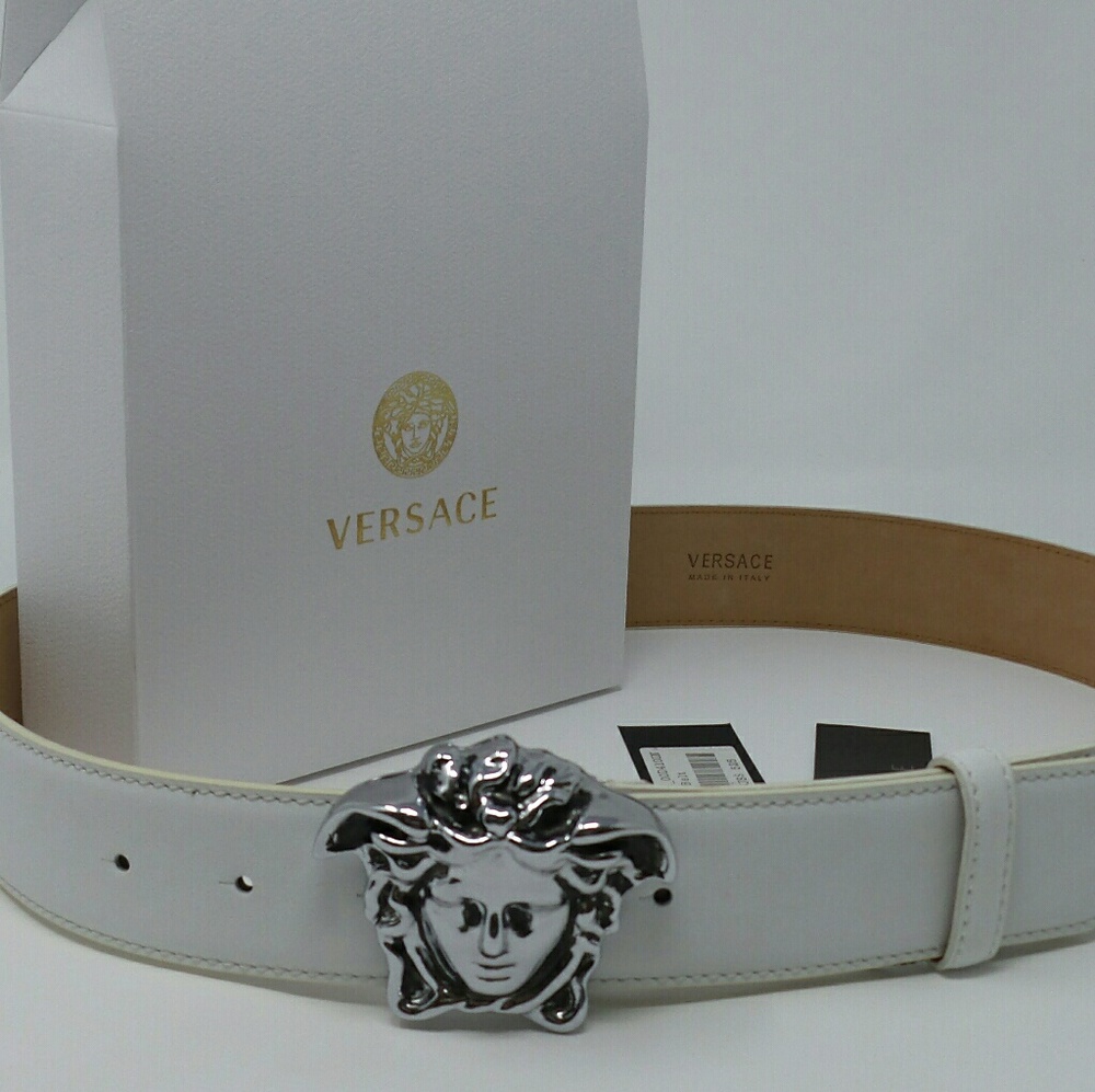 Like New With Tags Authentic White Medusa Belt